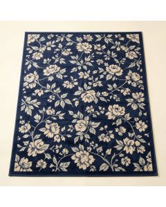 Brandt Floral Navy Blue Area Rug (synthetic illustration; no displayed measurements)