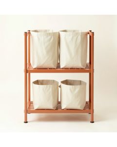 Lake Branch Laundry Sorting Station With Plain Removable Bags - Terracotta (synthetic illustration; no displayed measurements)