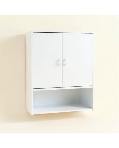 Cliff Crest Wall-Mounted Laundry Cabinet - White (synthetic illustration; no displayed measurements)
