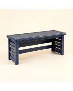 Dune Brook Narrow Outdoor Storage Bench - Navy (synthetic illustration; no displayed measurements)