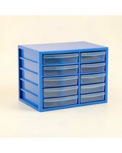 Slate Crest Small-Parts Storage Drawer Cabinet - Blue (synthetic illustration; no displayed measurements)