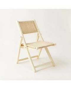 Rowan Bridge Folding Outdoor Chair - Cream (synthetic illustration; no displayed measurements)