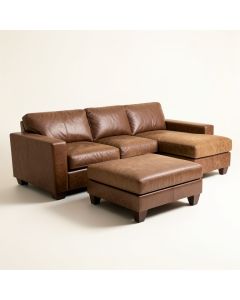 Meece 112 '' Wide Reversible Sofa & Chaise With Ottoman (synthetic illustration; no displayed measurements)