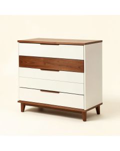 Crandon Mid-Century Modern Two-Tone Wood 6 Drawer Dresser (synthetic illustration; no displayed measurements)