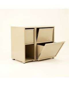 Glen Canyon Freestanding Pull-Out Hamper Cabinet - Beige (synthetic illustration; no displayed measurements)