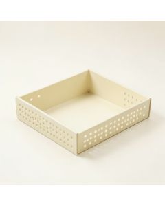 Flint Crest Empty Under-Desk Cable Tray - Cream (synthetic illustration; no displayed measurements)