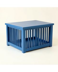 Dune Falls Empty Furniture-Style Pet Crate - Blue (synthetic illustration; no displayed measurements)