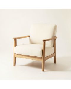 Slate Bluff Upholstered Armchair - Ivory (synthetic illustration; no displayed measurements)