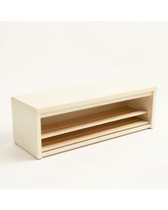 Moss Canyon Shoe Storage Bench - Ivory (synthetic illustration; no displayed measurements)