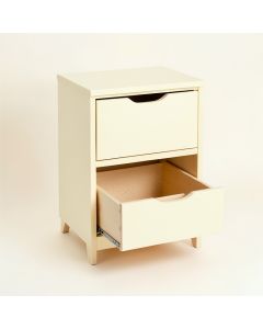 Linden Bridge Freestanding Pull-Out Hamper Cabinet - Ivory (synthetic illustration; no displayed measurements)