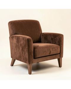 Modern Soft Velvet Material Brown Ergonomics Accent Chair Living Room Chair Bedroom , Brown (synthetic illustration; no displayed measurements)
