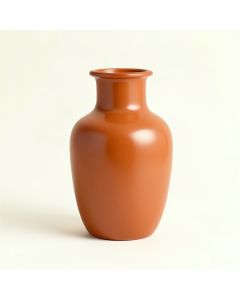 Spruce Branch Empty Decorative Vase - Terracotta (synthetic illustration; no displayed measurements)