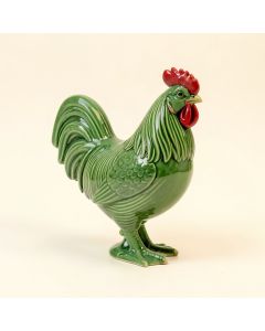 Magnhild Striped Rooster Figurine (synthetic illustration; no displayed measurements)