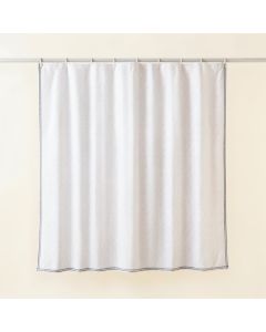 Sage Bridge Shower Curtain Hanging Flat From A Plain Rod - White (synthetic illustration; no displayed measurements)