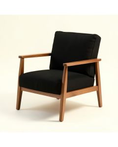 Cedar Brook Upholstered Armchair - Black (synthetic illustration; no displayed measurements)