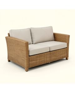 Loganville Patio Sofa With Cushions (synthetic illustration; no displayed measurements)