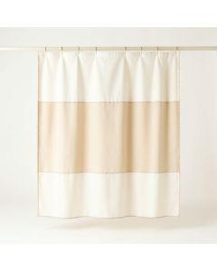 Moss Dale Shower Curtain Hanging Flat From A Plain Rod - Cream (synthetic illustration; no displayed measurements)