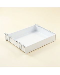 Alder Crossing Empty Under-Desk Cable Tray - White (synthetic illustration; no displayed measurements)