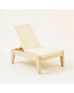 Dune Bend Outdoor Lounge Chair - Cream (synthetic illustration; no displayed measurements)
