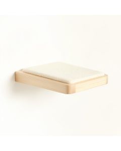 Elm Bend Wall-Mounted Cat Perch - Ivory (synthetic illustration; no displayed measurements)