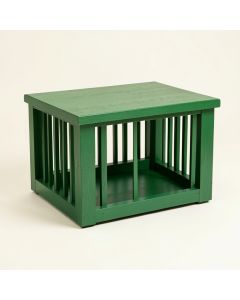 Linden Field Empty Furniture-Style Pet Crate - Green (synthetic illustration; no displayed measurements)