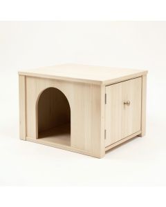 Hazel Bluff Empty Furniture-Style Litter Enclosure - Beige (synthetic illustration; no displayed measurements)