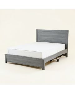 Twin Size Wood Platform Bed With Adjustable Trundle And Headboard/Strong Wood Slat Support (synthetic illustration; no displayed measurements)