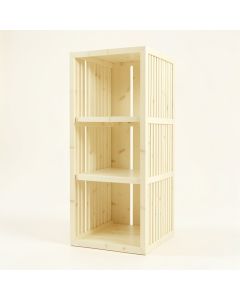 Elm Crest Narrow Cubby Tower - Ivory (synthetic illustration; no displayed measurements)