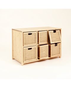 Pine Crossing Freestanding Pull-Out Hamper Cabinet - Beige (synthetic illustration; no displayed measurements)