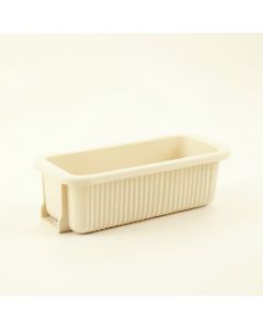Wren Crest Empty Railing Planter With Integral Brackets - Cream (synthetic illustration; no displayed measurements)