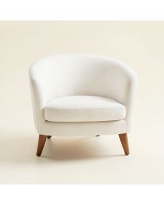 Alder Canyon Upholstered Armchair - White (synthetic illustration; no displayed measurements)