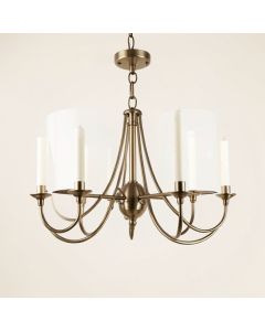 Ashbourne 6 - Light Candle Style Drum Chandelier (synthetic illustration; no displayed measurements)