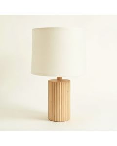 Brook Brook Table Lamp With A Plain Fabric Shade - Ivory (synthetic illustration; no displayed measurements)