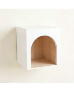 Spruce Brook Wall-Mounted Cat Perch - White (synthetic illustration; no displayed measurements)