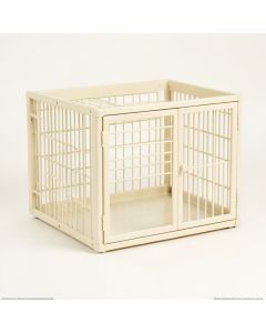Maple Brook Empty Furniture-Style Pet Crate - Ivory (synthetic illustration; no displayed measurements)