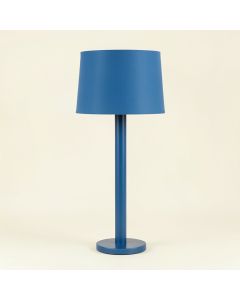 Glen Crossing Floor Lamp With A Plain Fabric Shade - Blue (synthetic illustration; no displayed measurements)