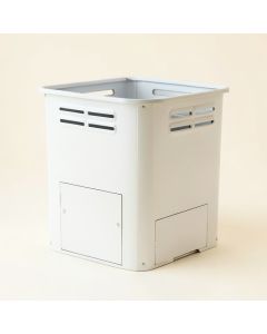 Wren Crest Closed Garden Compost Bin - White (synthetic illustration; no displayed measurements)