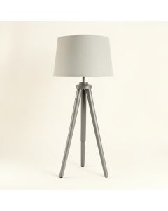 Wren Dale Floor Lamp With A Plain Fabric Shade - Gray (synthetic illustration; no displayed measurements)