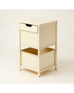 Harbor Brook Freestanding Pull-Out Hamper Cabinet - Ivory (synthetic illustration; no displayed measurements)