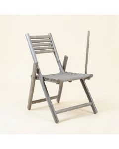 Lake Brook Folding Outdoor Chair - Gray (synthetic illustration; no displayed measurements)