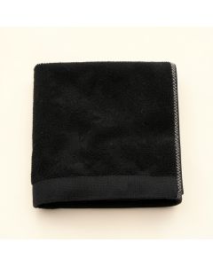 Ash Edge Bath Towel - Black (synthetic illustration; no displayed measurements)