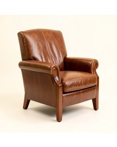 Jennifer 37 '' Wide Split Grain Leather Club Chair (synthetic illustration; no displayed measurements)
