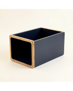 Maple Bluff Empty Furniture-Style Litter Enclosure - Navy (synthetic illustration; no displayed measurements)