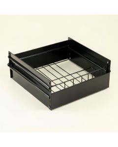 Dune Dell Empty Under-Desk Cable Tray - Black (synthetic illustration; no displayed measurements)