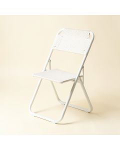 Dawn Bridge Folding Outdoor Chair - White (synthetic illustration; no displayed measurements)