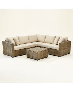 Outdoor Garden Patio Furniture 7-Piece Pe Rattan Wicker Sectional Cushioned Sofa Sets (synthetic illustration; no displayed measurements)