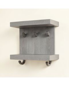 Alder Canyon Wall-Mounted Entryway Organizer Shelf - Gray (synthetic illustration; no displayed measurements)