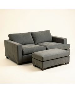 Hardin 100.7 '' Wide Microfiber/Microsuede Right Hand Facing Sofa & Chaise With Ottoman (synthetic illustration; no displayed measurements)