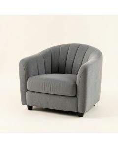 Pine Arc Upholstered Armchair - Gray (synthetic illustration; no displayed measurements)