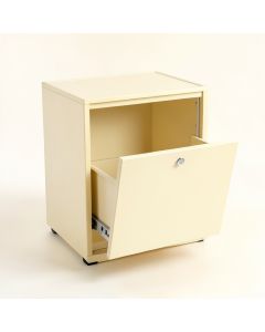 Clay Dale Freestanding Pull-Out Hamper Cabinet - Cream (synthetic illustration; no displayed measurements)